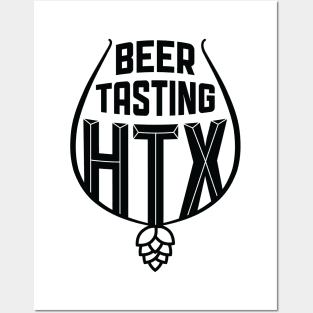 Beer Tasting HTX logo  (Black) Posters and Art